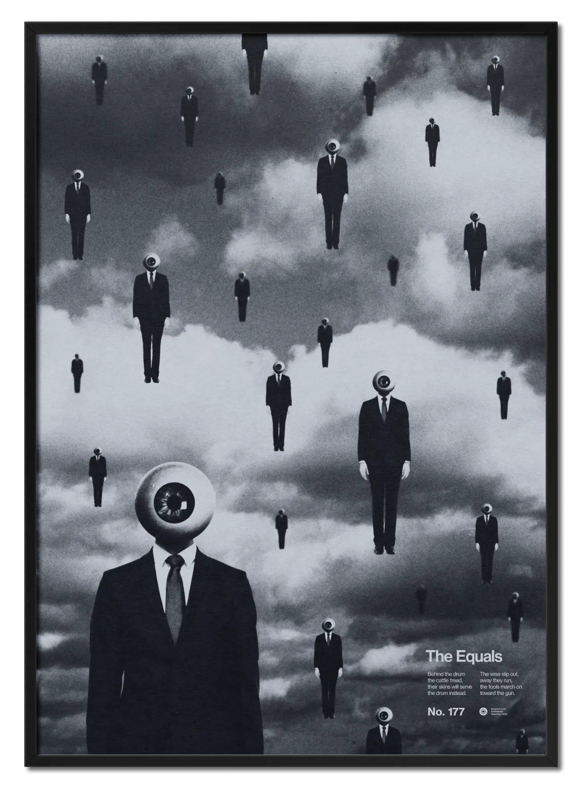 The Equals poster by Meinhard Taxer in black oak frame