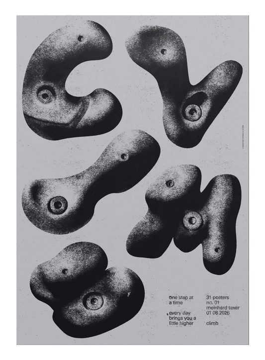 Climb poster by Meinhard Taxer