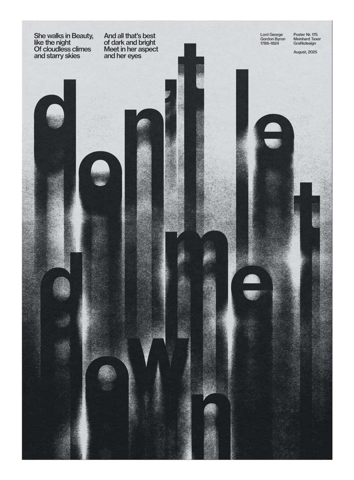Don't Let Me Down poster by Meinhard Taxer