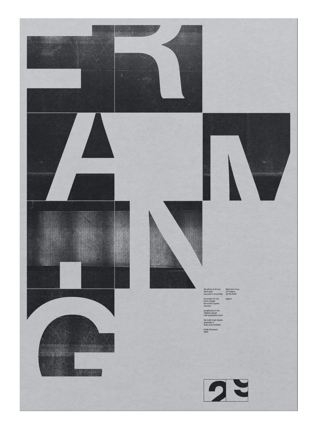 Framing poster by Meinhard Taxer
