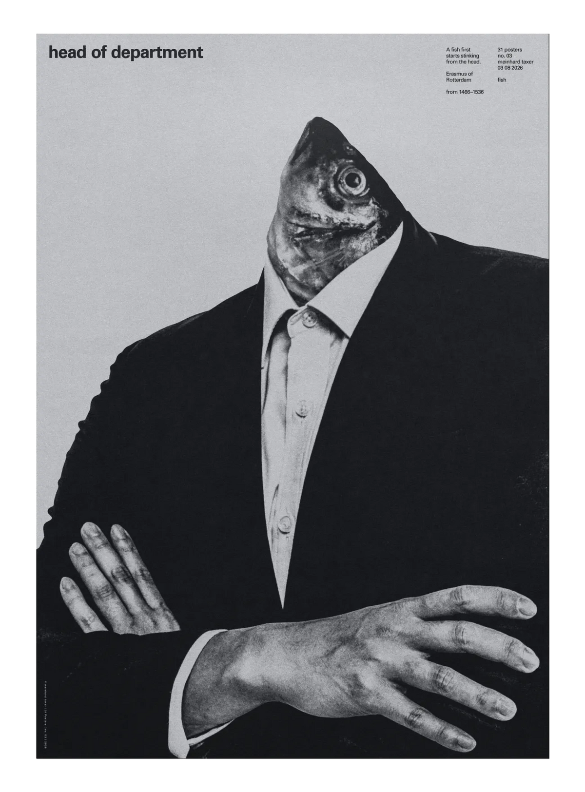 Head of Department poster by Meinhard Taxer