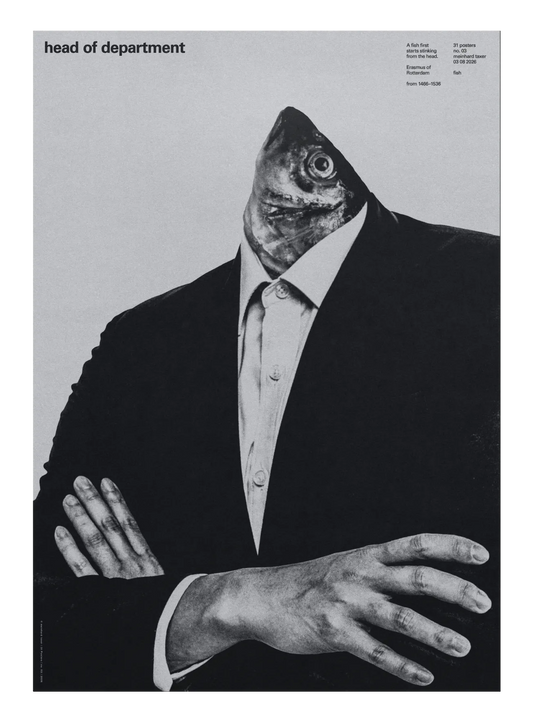 Head of Department poster by Meinhard Taxer