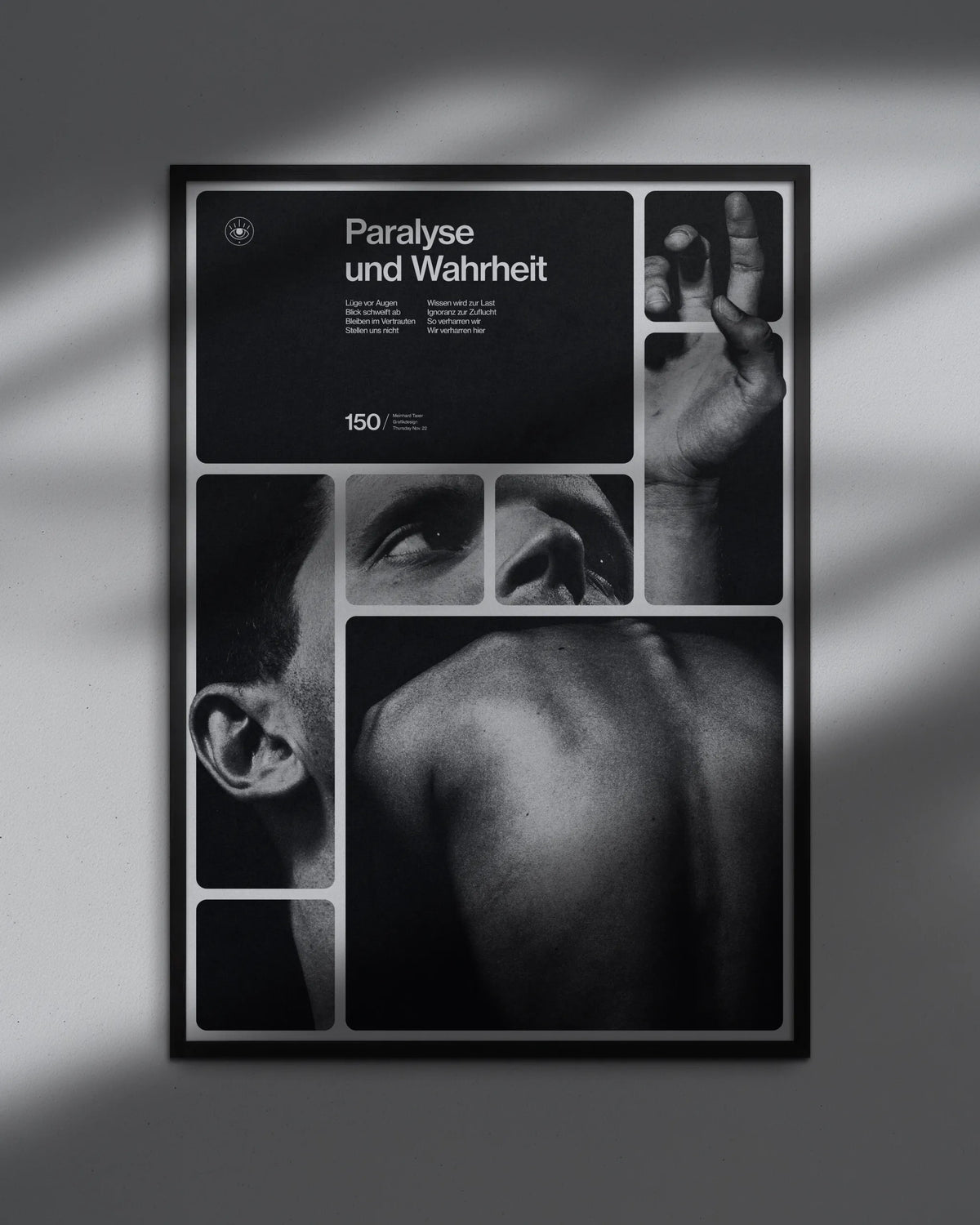 Paralyse und Wahrheit poster mockup 01 framed