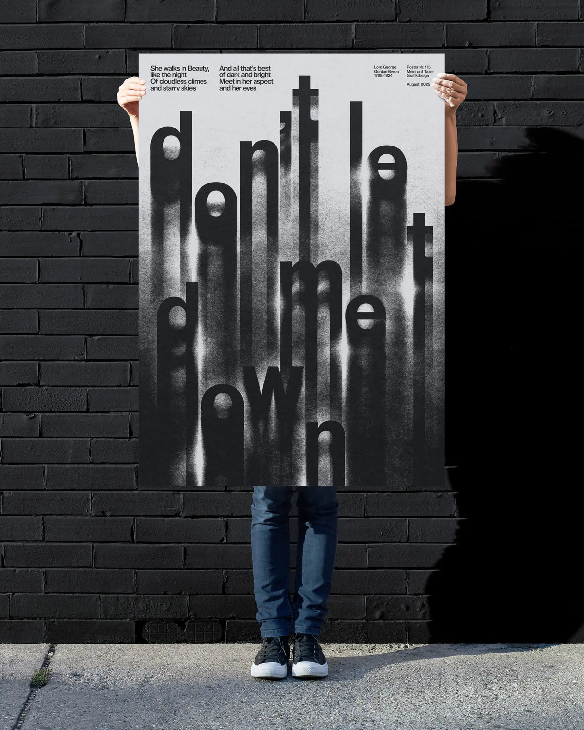 Don't Let Me Down poster mockup 02 framed