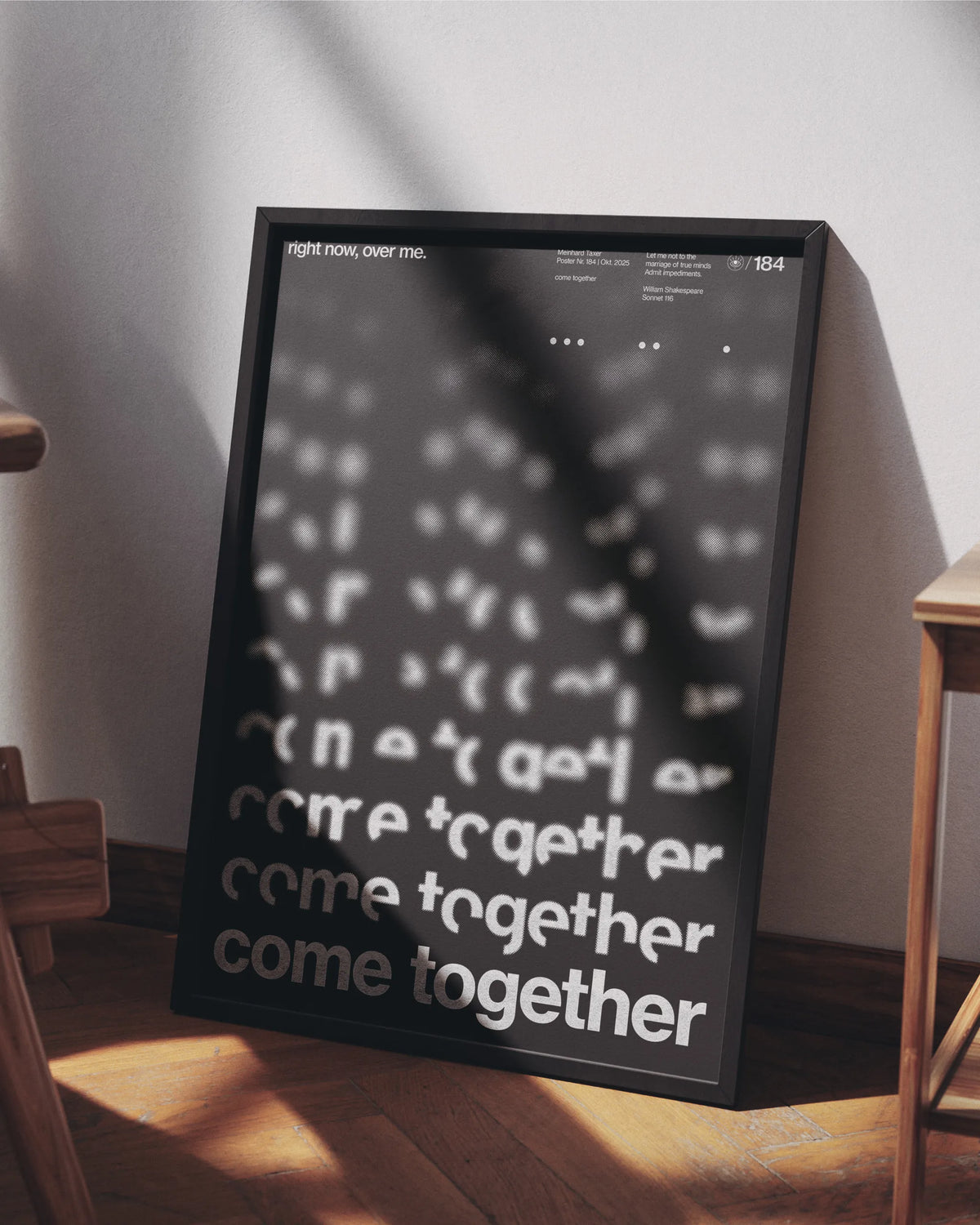 Come Together poster mockup 03 framed