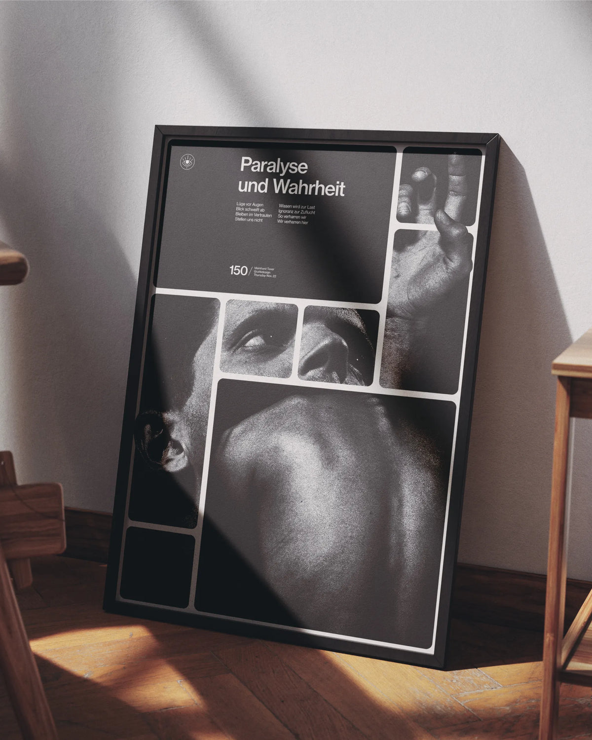 Paralyse und Wahrheit poster mockup 03 framed