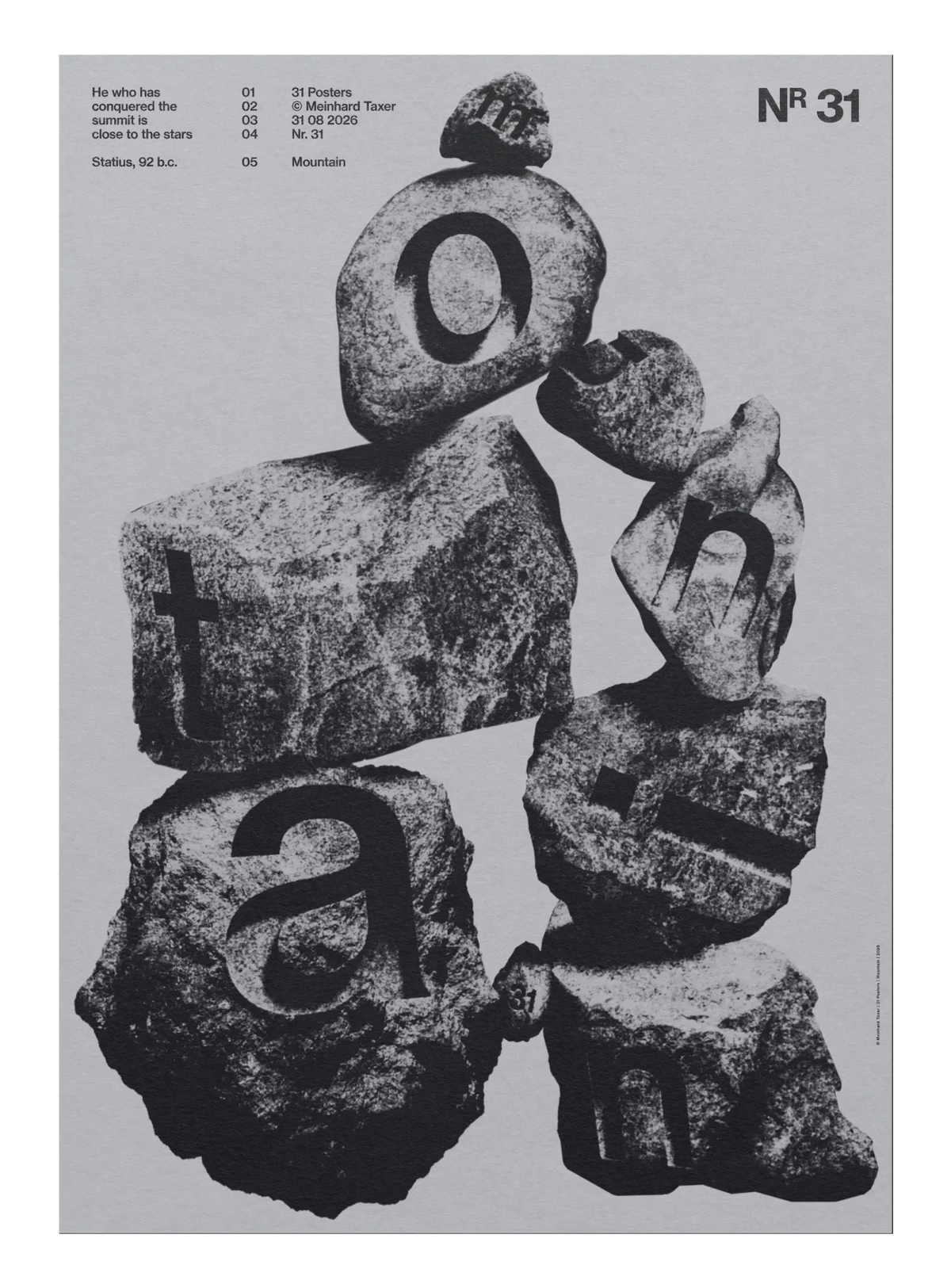 Mountain poster by Meinhard Taxer